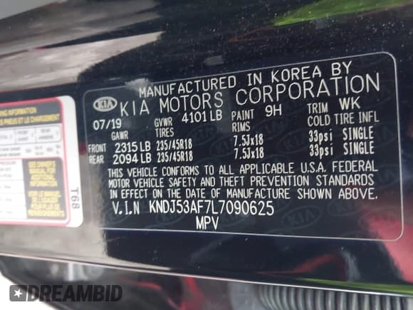 ✅ 2020 Kia Soul GT-Line Turbo • VIN: KNDJ53AF7L7090625 • Lot: 42752767. Listed on IAAI with 77,336 mi. Free auction sales archive from the USA and detailed vehicle history report at DreamBid. Image 9.