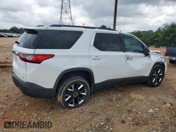 2019 Chevrolet Traverse LT Cloth z VIN 1GNERGKW9KJ108899, wystawiony jako Copart lot #64305465 z przebiegiem 122 145 mil mil oraz Szkoda całkowita • Salvage title. Historia ofert i sprzedaży dostępna na DreamBid. Obrazek 3.