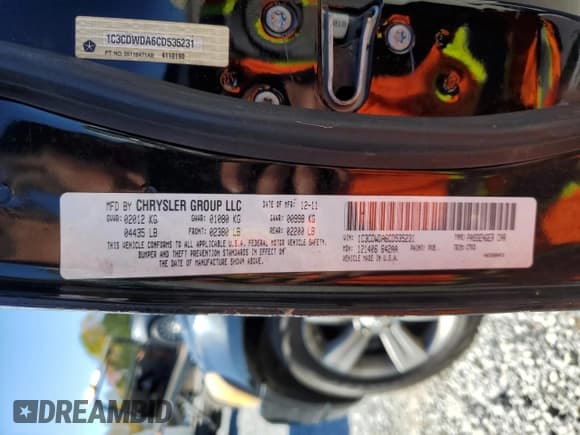 ✅ 2012 Dodge Caliber SXT • VIN: 1C3CDWDA6CD535231 • Лот: 80837814. Опубликован ранее на Copart с пробегом 187 993 миль. Бесплатный доступ к архиву аукционных продаж из США и подробный отчёт об истории автомобиля на DreamBid. Изображение 13.