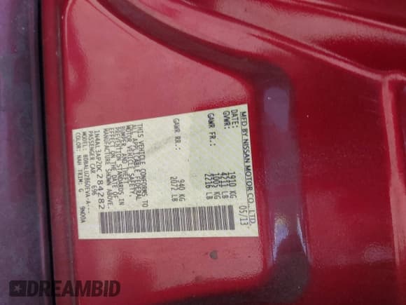 ✅ 2013 Nissan Altima SV • VIN: 1N4AL3AP2DC284282 • Лот: 43033294. Опубликован ранее на IAAI с пробегом 125 620 миль. Бесплатный доступ к архиву аукционных продаж из США и подробный отчёт об истории автомобиля на DreamBid. Изображение 9.