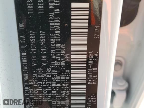 ✅ 2024 Toyota Corolla Cross LE • VIN: 7MUBAAAG9RV110858 • Лот: 54520675. Опубликован ранее на Copart с пробегом 5 727 миль. Бесплатный доступ к архиву аукционных продаж из США и подробный отчёт об истории автомобиля на DreamBid. Изображение 13.