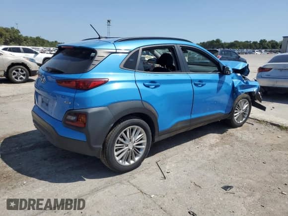 2021 Hyundai Kona SEL z VIN KM8K2CAA9MU601297, wystawiony jako Copart lot #68967475 z przebiegiem Nie podano mil oraz Szkoda całkowita • Salvage title. Historia ofert i sprzedaży dostępna na DreamBid. Obrazek 3.
