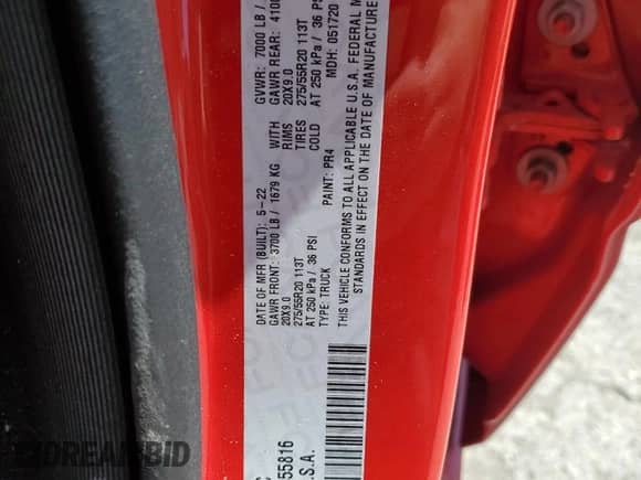 2022 Ram 1500 Lone Star с VIN 1C6RREFM3NN355816, выставлен на аукционе Copart как лот 65360945 с пробегом 48 695 миль миль и Списание • Salvage title. История ставок и продаж доступна на DreamBid. Изображение 12.