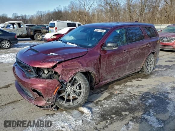 ✅ 2021 Dodge Durango R/T • VIN: 1C4SDJCT0MC682083 • Lot: 95481055. Listed on Copart with 65,801 mi. Free auction sales archive from the USA and detailed vehicle history report at DreamBid. Image 1.