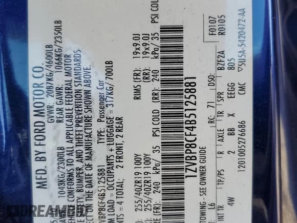 ✅ 2011 Ford Mustang GT • VIN: 1ZVBP8CF4B5125881 • Лот: 86709135. Опубликован ранее на Copart с пробегом 86 025 миль. Бесплатный доступ к архиву аукционных продаж из США и подробный отчёт об истории автомобиля на DreamBid. Изображение 13.