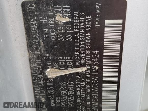 ✅ 2010 Hyundai Santa Fe Limited • VIN: 5NMSKDAG3AH383424 • Lot: 79738844. Listed on Copart with 174,729 mi. Free auction sales archive from the USA and detailed vehicle history report at DreamBid. Image 13.