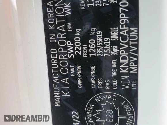 ✅ 2023 Kia Sportage EX • VIN: KNDPVCAF9P7067475 • Lot: 60663495. Listed on Copart with 43,210 mi. Free auction sales archive from the USA and detailed vehicle history report at DreamBid. Image 12.