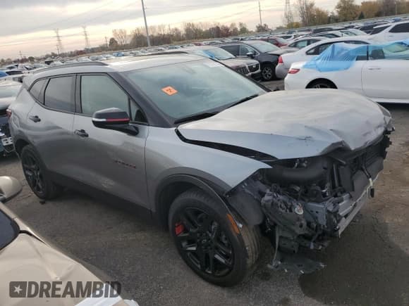 ✅ 2023 Chevrolet Blazer LT • VIN: 3GNKBDR47PS159995 • Lot: 77177174. Listed on Copart with 13,053 mi. Free auction sales archive from the USA and detailed vehicle history report at DreamBid. Image 4.