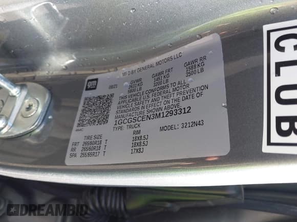 ✅ 2021 Chevrolet Colorado 2WD LT • VIN: 1GCGSCEN3M1293312 • Lot: 43714772. Listed on IAAI with 37,953 mi. Free auction sales archive from the USA and detailed vehicle history report at DreamBid. Image 9.