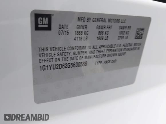 ✅ 2016 Chevrolet Corvette Z06 3LZ • VIN: 1G1YU2D62G5600588 • Лот: 41194235. Опубликован ранее на IAAI с пробегом 57 537 миль. Бесплатный доступ к архиву аукционных продаж из США и подробный отчёт об истории автомобиля на DreamBid. Изображение 9.