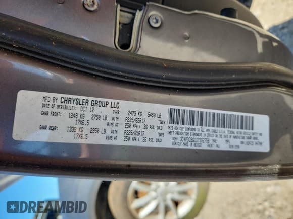 ✅ 2013 Dodge Journey SXT • VIN: 3C4PDCBG1DT552758 • Лот: 82569175. Опубликован ранее на Copart с пробегом 147 023 миль. Бесплатный доступ к архиву аукционных продаж из США и подробный отчёт об истории автомобиля на DreamBid. Изображение 13.