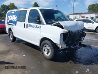 ✅ 2018 Chevrolet Express Cargo • VIN: 1GCWGAFG9J1907387 • Lot: 43323169. Listed on IAAI with 109,000 mi. Free auction sales archive from the USA and detailed vehicle history report at DreamBid. Image 1.