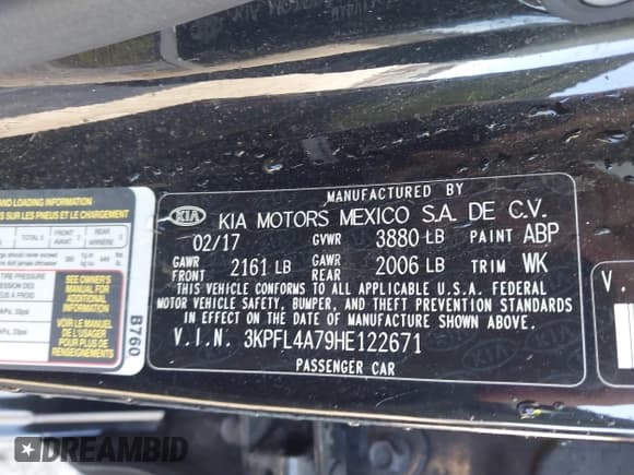 ✅ 2017 Kia Forte LX • VIN: 3KPFL4A79HE122671 • Lot: 43472796. Wystawiony na IAAI z przebiegiem 116 692 mil. Bezpłatny archiwum sprzedaży aukcyjnych z USA i szczegółowy raport historii pojazdu na DreamBid. Zdjęcie 9.