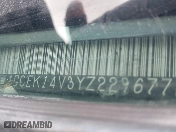 ✅ 2000 Chevrolet Silverado 1500 • VIN: 1GCEK14V3YZ229677 • Lot: 42687797. Listed on IAAI with 211,469 mi. Free auction sales archive from the USA and detailed vehicle history report at DreamBid. Image 9.