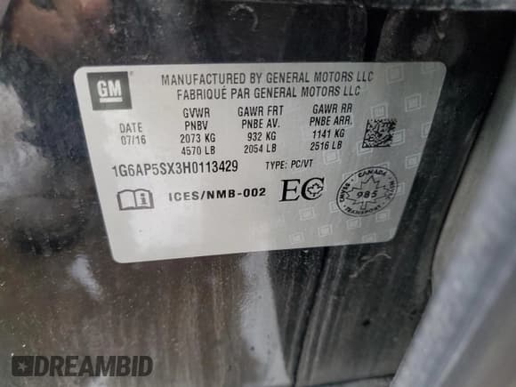 ✅ 2017 Cadillac CTS RWD • VIN: 1G6AP5SX3H0113429 • Lot: 64205695. Wystawiony na Copart z przebiegiem 154 474 mil. Bezpłatny archiwum sprzedaży aukcyjnych z USA i szczegółowy raport historii pojazdu na DreamBid. Zdjęcie 12.