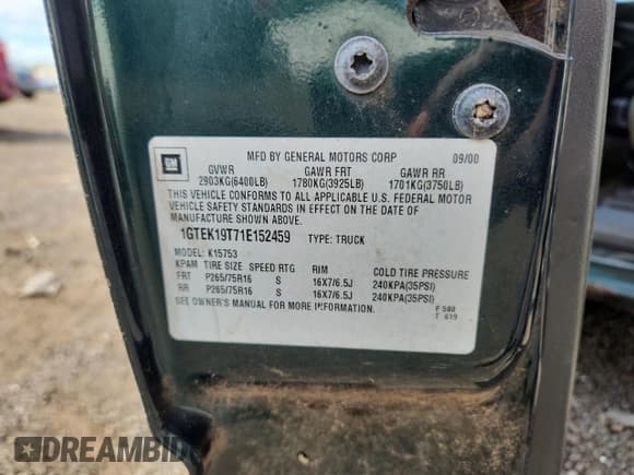 ✅ 2003 Chevrolet Silverado 1500 LS • VIN: 1GCEK14T33Z187969 • Lot: 70116405. Listed on Copart with 135,490 mi. Free auction sales archive from the USA and detailed vehicle history report at DreamBid. Image 12.