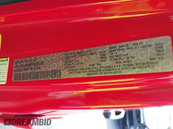 ✅ 2021 Jeep Wrangler Unlimited Sport S • VIN: 1C4HJXDN6MW685705 • Лот: 42344146. Опубликован ранее на IAAI с пробегом 53 859 миль. Бесплатный доступ к архиву аукционных продаж из США и подробный отчёт об истории автомобиля на DreamBid. Изображение 9.