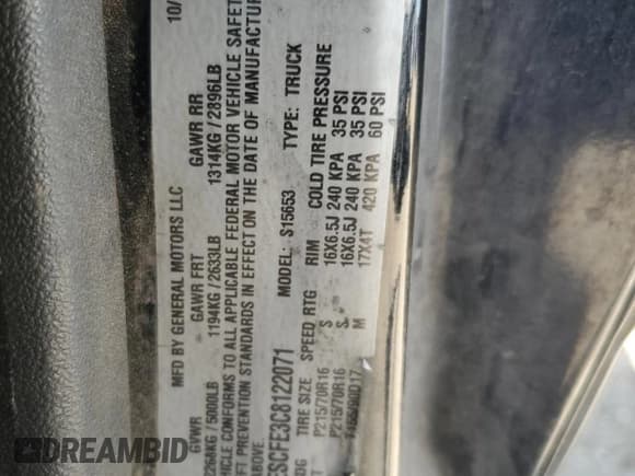 ✅ 2012 Chevrolet Colorado 1LT • VIN: 1GCESCFE3C8122071 • Лот: 63241735. Опубликован ранее на Copart с пробегом 229 958 миль. Бесплатный доступ к архиву аукционных продаж из США и подробный отчёт об истории автомобиля на DreamBid. Изображение 12.