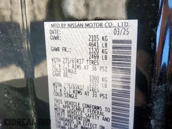 ✅ 2025 Nissan Rogue S • VIN: 5N1BT3AA4SC843530 • Лот: 86460405. Опубликован ранее на Copart с пробегом 2 785 миль. Бесплатный доступ к архиву аукционных продаж из США и подробный отчёт об истории автомобиля на DreamBid. Изображение 13.