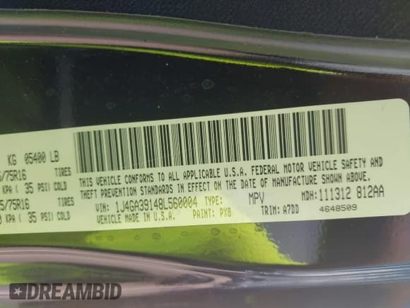 ✅ 2008 Jeep Wrangler Unlimited X • VIN: 1J4GA39148L560004 • Lot: 42523657. Wystawiony na IAAI z przebiegiem 116 619 mil. Bezpłatny archiwum sprzedaży aukcyjnych z USA i szczegółowy raport historii pojazdu na DreamBid. Zdjęcie 9.