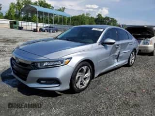 2018 Honda Accord EX-L with VIN 1HGCV2F67JA037307, listed as a Copart auction lot 55659355 with 62,079 mi miles and Salvage title. Bid and sale history available at DreamBid. Image 1.