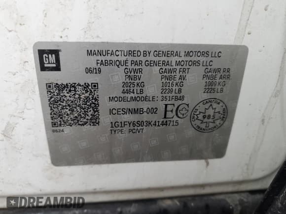 ✅ 2019 Chevrolet Bolt EV LT • VIN: 1G1FY6S03K4144715 • Lot: 52791265. Wystawiony na Copart z przebiegiem 259 009 mil. Bezpłatny archiwum sprzedaży aukcyjnych z USA i szczegółowy raport historii pojazdu na DreamBid. Zdjęcie 13.