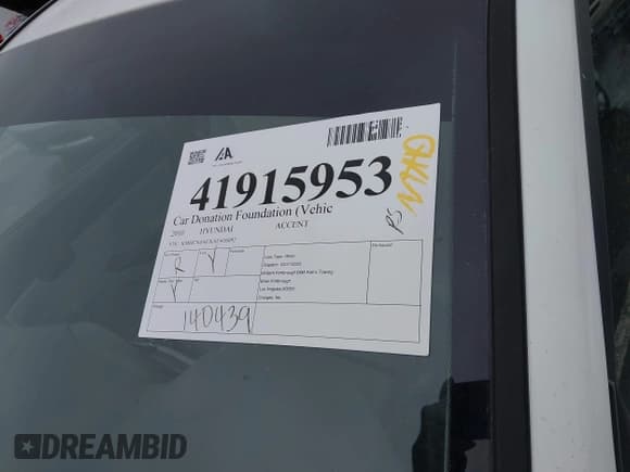 ✅ 2010 Hyundai Accent GLS • VIN: KMHCN4ACXAU416092 • Лот: 41915953. Опубликован ранее на IAAI с пробегом 140 439 миль. Бесплатный доступ к архиву аукционных продаж из США и подробный отчёт об истории автомобиля на DreamBid. Изображение 12.