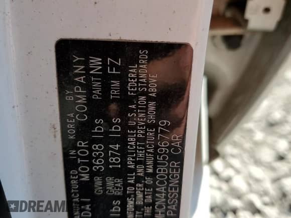 2011 Hyundai Accent GLS with VIN KMHCN4AC0BU596779, listed as a Copart auction lot 74252774 with 198,696 mi miles and Salvage title. Bid and sale history available at DreamBid. Image 12.