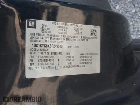 ✅ 2011 Chevrolet Silverado 2500HD LTZ • VIN: 1GC1KYC8XBF249646 • Лот: 41766424. Опубликован ранее на IAAI с пробегом 229 020 миль. Бесплатный доступ к архиву аукционных продаж из США и подробный отчёт об истории автомобиля на DreamBid. Изображение 9.