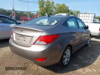 2013 Hyundai Accent GLS with VIN KMHCU4AE6DU299622, listed as a IAAI auction lot 43160108 with 90,116 mi miles and . Bid and sale history available at DreamBid. Image 4.