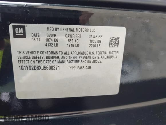 ✅ 2018 Chevrolet Corvette Z06 2LZ • VIN: 1G1YS2D6XJ5600271 • Lot: 42259191. Listed on IAAI with 21,072 mi. Free auction sales archive from the USA and detailed vehicle history report at DreamBid. Image 9.