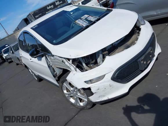 ✅ 2019 Chevrolet Bolt EV LT • VIN: 1G1FY6S09K4102257 • Lot: 43364265. Listed on IAAI with 122,934 mi. Free auction sales archive from the USA and detailed vehicle history report at DreamBid. Image 1.