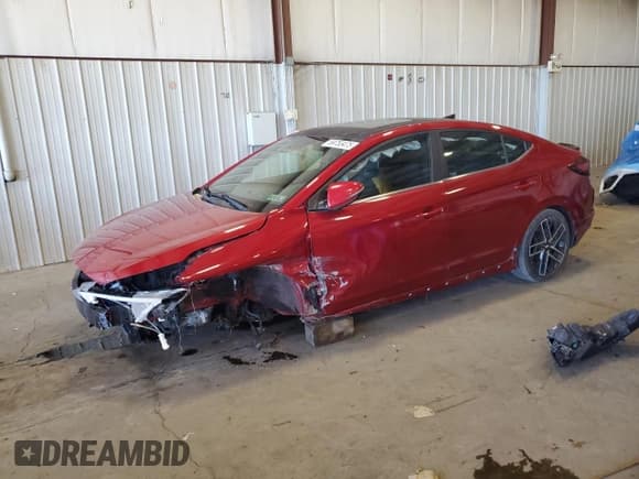 ✅ 2019 Hyundai Elantra Sport • VIN: KMHD04LB1KU842066 • Lot: 69753475. Listed on Copart with 87,907 mi. Free auction sales archive from the USA and detailed vehicle history report at DreamBid. Image 1.