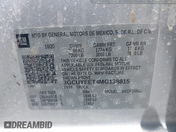 ✅ 2021 Chevrolet Silverado 1500 RST • VIN: 3GCUYEET4MG138815 • Lot: 42207861. Wystawiony na IAAI z przebiegiem 77 700 mil. Bezpłatny archiwum sprzedaży aukcyjnych z USA i szczegółowy raport historii pojazdu na DreamBid. Zdjęcie 9.