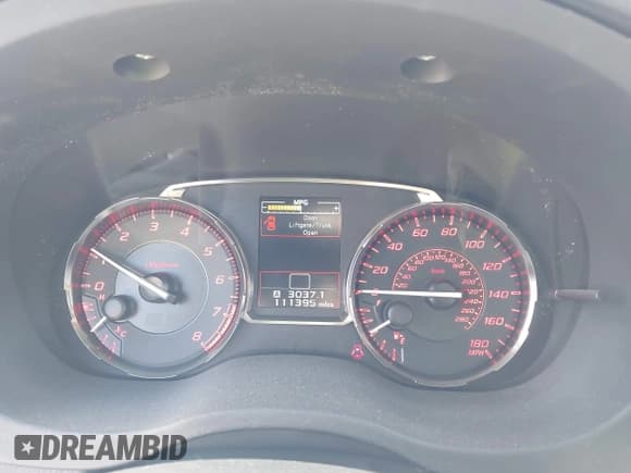 ✅ 2016 Subaru WRX • VIN: JF1VA1B64G9832950 • Lot: 43088184. Listed on IAAI with 111,395 mi. Free auction sales archive from the USA and detailed vehicle history report at DreamBid. Image 7.