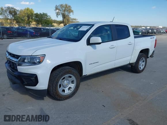 ✅ 2022 Chevrolet Colorado 4WD Work Truck • VIN: 1GCGTBEN8N1121608 • Lot: 43372593. Listed on IAAI with 110,604 mi. Free auction sales archive from the USA and detailed vehicle history report at DreamBid. Image 2.