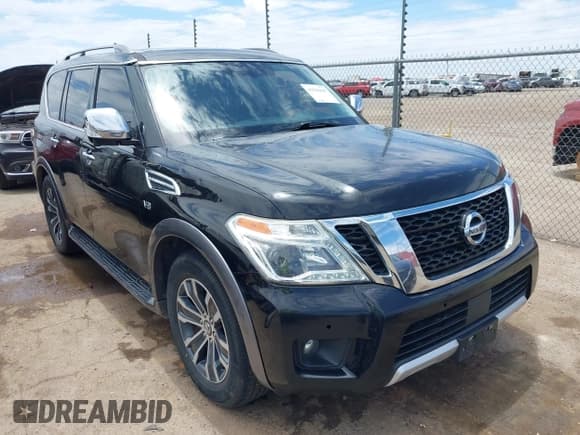 ✅ 2018 Nissan Armada SL • VIN: JN8AY2ND0J9056333 • Лот: 42596845. Опубликован ранее на IAAI с пробегом 141 798 миль. Бесплатный доступ к архиву аукционных продаж из США и подробный отчёт об истории автомобиля на DreamBid. Изображение 1.