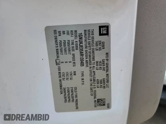 2010 Chevrolet Suburban LT z VIN 1GNUKJE35AR139405, wystawiony jako Copart lot #80348595 z przebiegiem 183 310 mil mil oraz Czysty tytuł • Clean title. Historia ofert i sprzedaży dostępna na DreamBid. Obrazek 13.