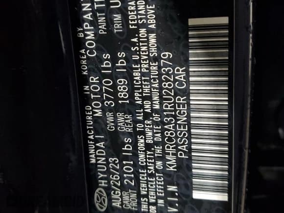 ✅ 2024 Hyundai Venue SEL • VIN: KMHRC8A31RU282379 • Lot: 88370525. Listed on Copart with 6,193 mi. Free auction sales archive from the USA and detailed vehicle history report at DreamBid. Image 14.