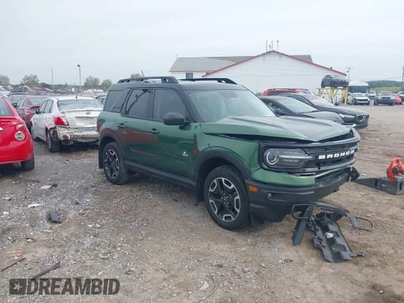 ✅ 2024 Ford Bronco Sport Outer Banks • VIN: 3FMCR9C64RRE04287 • Лот: 43333160. Опубликован ранее на IAAI с пробегом 9 363 миль. Бесплатный доступ к архиву аукционных продаж из США и подробный отчёт об истории автомобиля на DreamBid. Изображение 1.