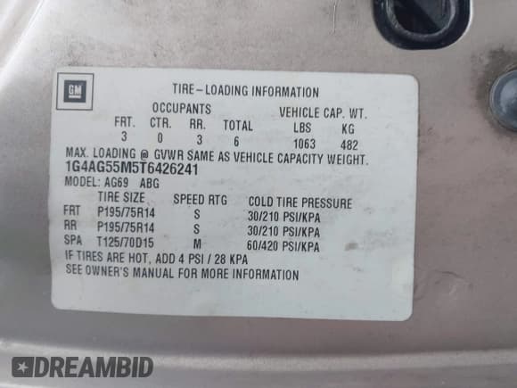 ✅ 1996 Buick Century Special SJ • VIN: 1G4AG55M5T6426241 • Лот: 41991733. Опубликован ранее на IAAI с пробегом Не указан. Бесплатный доступ к архиву аукционных продаж из США и подробный отчёт об истории автомобиля на DreamBid. Изображение 9.