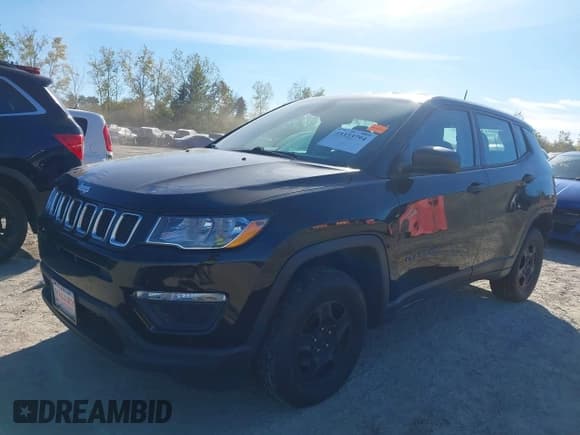 ✅ 2018 Jeep Compass Sport • VIN: 3C4NJDAB7JT339174 • Lot: 43333794. Listed on IAAI with 154,968 mi. Free auction sales archive from the USA and detailed vehicle history report at DreamBid. Image 2.