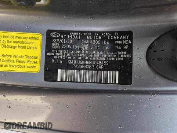 ✅ 2011 Hyundai Genesis Coupe Grand Touring • VIN: KMHHU6KH6BU048459 • Lot: 51011935. Wystawiony na Copart z przebiegiem Nie podano. Bezpłatny archiwum sprzedaży aukcyjnych z USA i szczegółowy raport historii pojazdu na DreamBid. Zdjęcie 12.