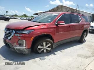 ✅ 2023 Chevrolet Traverse LT • VIN: 1GNERHKW2PJ323229 • Lot: 67411144. Wystawiony na Copart z przebiegiem 7 380 mil. Bezpłatny archiwum sprzedaży aukcyjnych z USA i szczegółowy raport historii pojazdu na DreamBid. Zdjęcie 1.