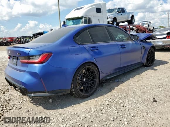 ✅ 2022 BMW M3 Competition • VIN: WBS33AY02NFL95083 • Lot: 82226725. Listed on Copart with Not provided. Free auction sales archive from the USA and detailed vehicle history report at DreamBid. Image 3.