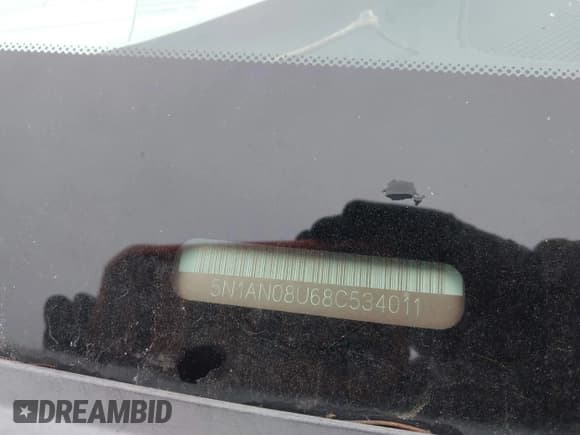 ✅ 2008 Nissan Xterra X • VIN: 5N1AN08U68C534011 • Lot: 43818416. Listed on IAAI with 110,585 mi. Free auction sales archive from the USA and detailed vehicle history report at DreamBid. Image 9.