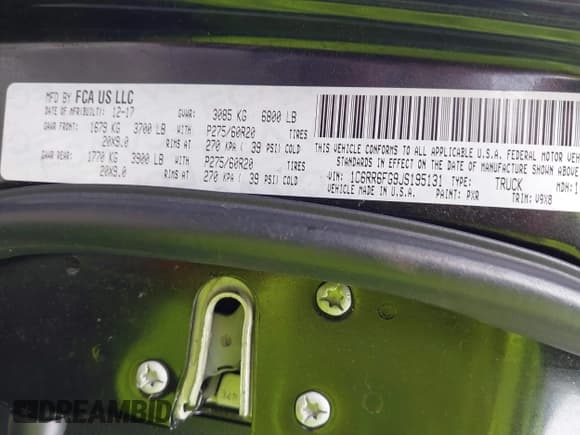 ✅ 2018 Ram 1500 Tradesman • VIN: 1C6RR6FG9JS195131 • Lot: 42112722. Listed on IAAI with 76,030 mi. Free auction sales archive from the USA and detailed vehicle history report at DreamBid. Image 9.