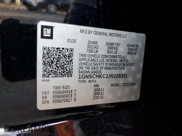 ✅ 2018 Chevrolet Suburban LT • VIN: 1GNSCHKC2JR228351 • Lot: 81263864. Wystawiony na Copart z przebiegiem 263 257 mil. Bezpłatny archiwum sprzedaży aukcyjnych z USA i szczegółowy raport historii pojazdu na DreamBid. Zdjęcie 15.