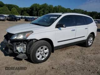 2016 Chevrolet Traverse LS z VIN 1GNKRFKDXGJ238046, wystawiony jako Copart lot #63396725 z przebiegiem 73 010 mil mil oraz Szkoda całkowita • Salvage title. Historia ofert i sprzedaży dostępna na DreamBid. Obrazek 1.