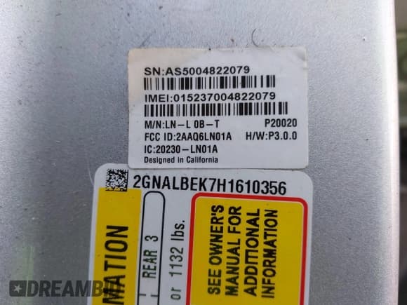 ✅ 2017 Chevrolet Equinox LS • VIN: 2GNALBEK7H1610356 • Лот: 43467005. Опубликован ранее на IAAI с пробегом 156 652 миль. Бесплатный доступ к архиву аукционных продаж из США и подробный отчёт об истории автомобиля на DreamBid. Изображение 9.